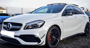 MERCEDES A CLASS W176 FACELIFT GLOSS BLACK FRONT CANARDS 16-18