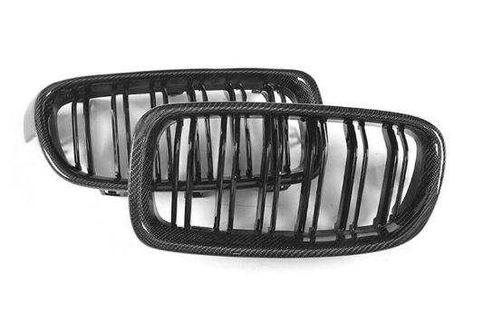 BMW 3 SERIES E92 E93 LCI FACELIFT GLOSS BLACK/CARBON FIBRE GRILL 10-13