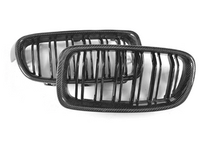 BMW 3 SERIES E92 E93 LCI FACELIFT GLOSS BLACK/CARBON FIBRE GRILL 10-13