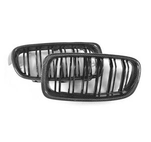 BMW 5 SERIES E60 E61 GLOSS BLACK M5 STYLE DOUBLE SLAT GRILL 03-10