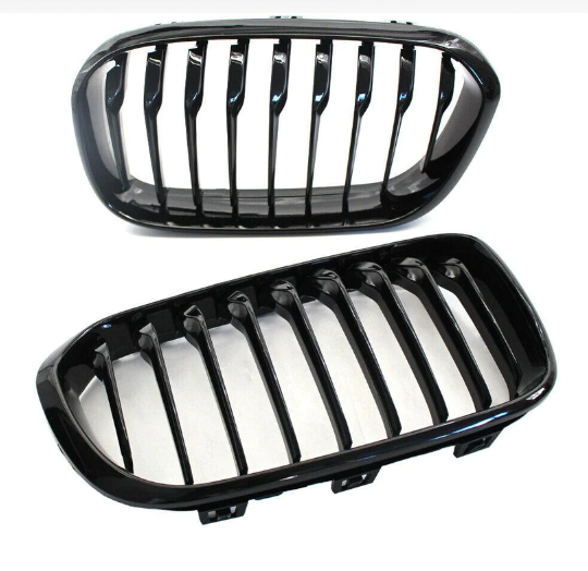 BMW 5 SERIES E60 E61 GLOSS BLACK M5 STYLE DOUBLE SLAT GRILL 03-10