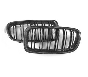 BMW 5 SERIES G30 G31 F90 M5 GLOSS BLACK / CARBON FIBRE GRILL 20+