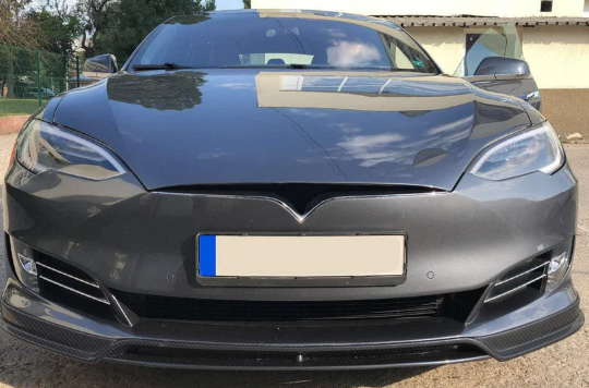 TESLA MODEL S V STYLE CARBON FIBRE SPLITTER 16-17