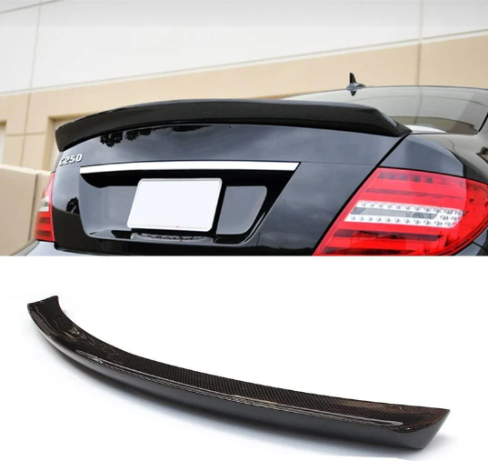 MERCEDES C CLASS W204 V STYLE CARBON FIBRE SPOILER 07-13