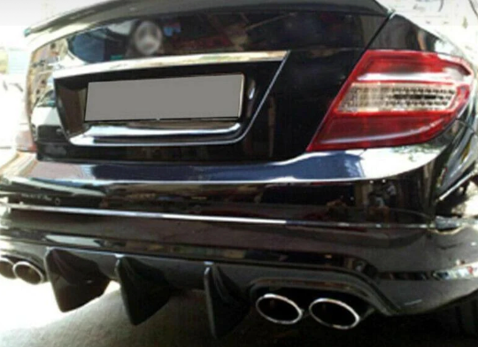 MERCEDES C CLASS C63 W204 PRE-FACELIFT CARBON FIBRE BIG FIN DIFFUSER 07-10