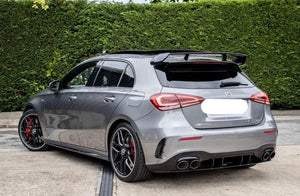 MERCEDES A CLASS W177 A45 STYLE GLOSS BLACK DIFFUSER & TAILPIPES 18+