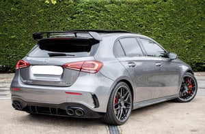 MERCEDES A CLASS W177 A45 STYLE GLOSS BLACK DIFFUSER & TAILPIPES 18+