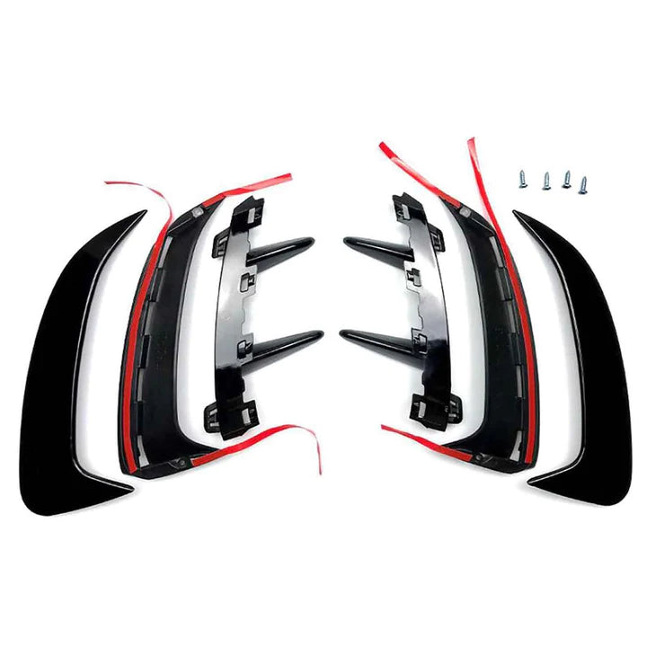 MERCEDES A CLASS W177 GLOSS BLACK REAR CANARDS 18+