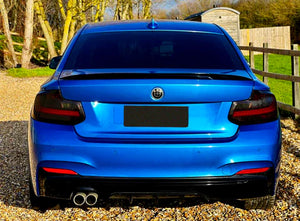 BMW 2 SERIES F22 COUPE GLOSS BLACK TWIN EXHAUST DIFFUSER 14-20