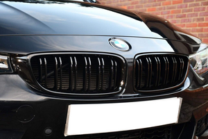 BMW 3 SERIES F30 F31 F35 GLOSS BLACK/CARBON FIBRE GRILL 12-18