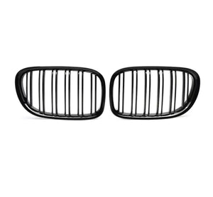 BMW 7 SERIES F01 F02 GLOSS BLACK DOUBLE SLAT GRILL 08-15