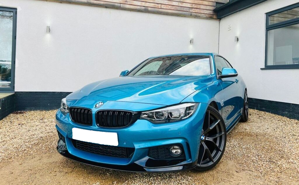 BMW 4 SERIES F32 F33 F36 GLOSS BLACK GRILLS DOUBLE SLAT 14-20