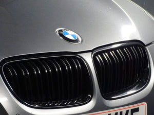 BMW 3 SERIES E92 E93 LCI FACELIFT GLOSS BLACK/CARBON FIBRE GRILL 10-13