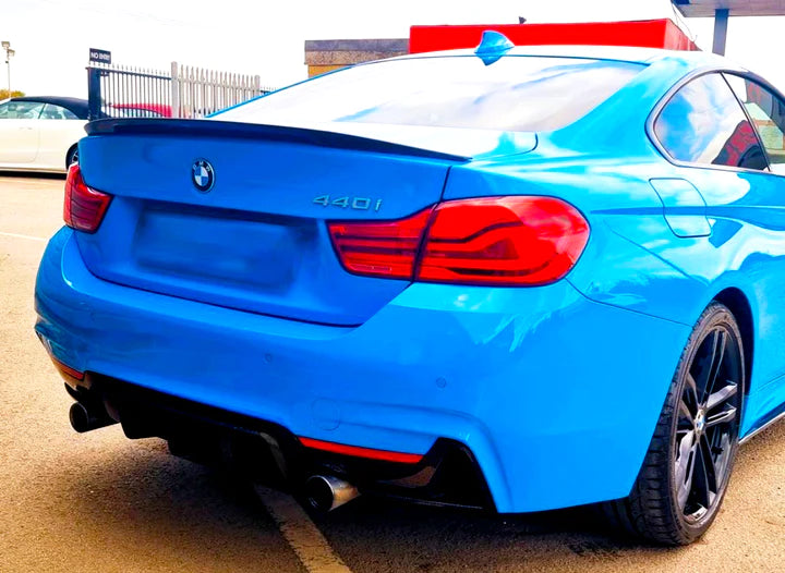 BMW 4 SERIES F32 F33 F36 GLOSS BLACK DUAL EXHAUST DIFFUSER 14-20